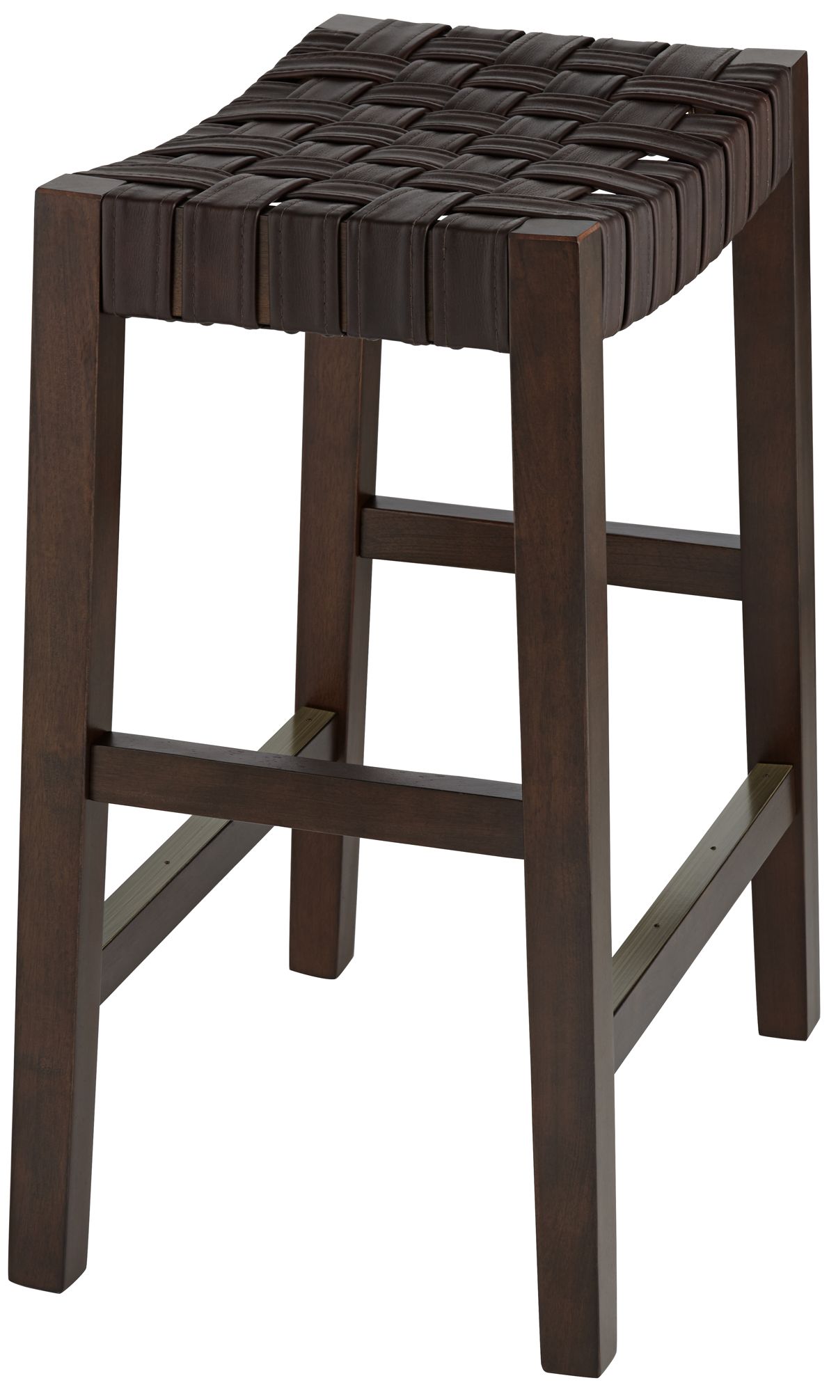 Apollo 25 1/2" High Brown Leather Counter Stool in scene