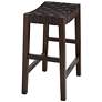 Apollo 25 1/2" High Brown Leather Counter Stool in scene