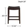 Apollo 25 1/2" High Brown Leather Counter Stool in scene