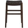 7_Apollo 30 1/2" Brown Leather Bar Stools Set of 2 more views