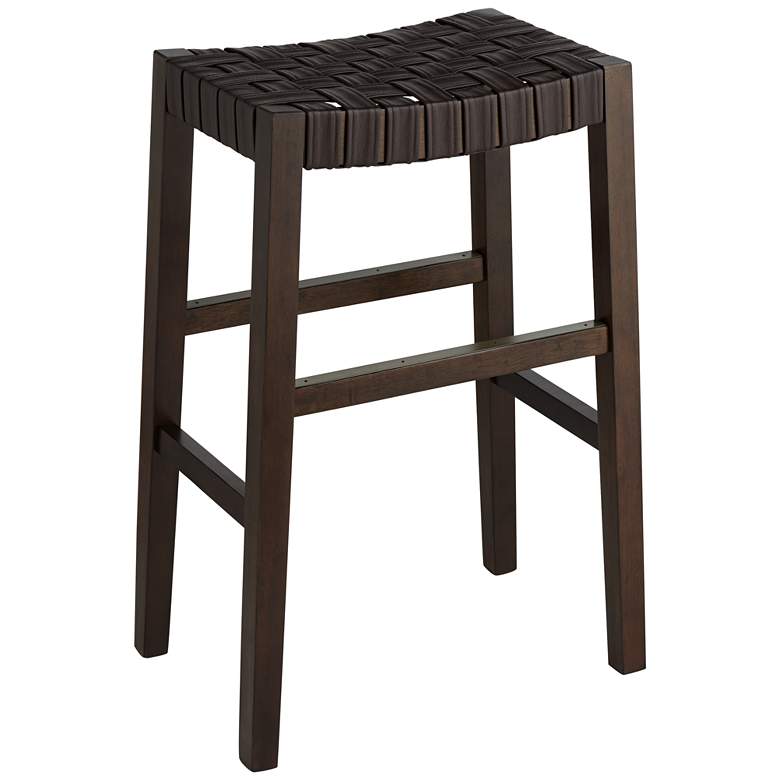 Image 3 Apollo 30 1/2" High Brown Leather Barstool