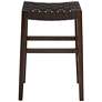 Apollo 30 1/2" High Brown Leather Barstool in scene