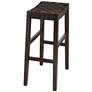 Apollo 30 1/2" High Brown Leather Barstool in scene