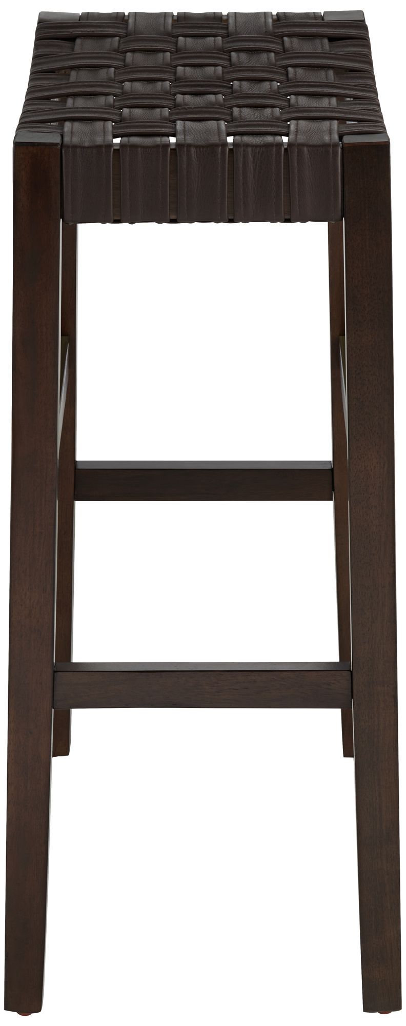 Apollo 30 1/2" High Brown Leather Barstool in scene