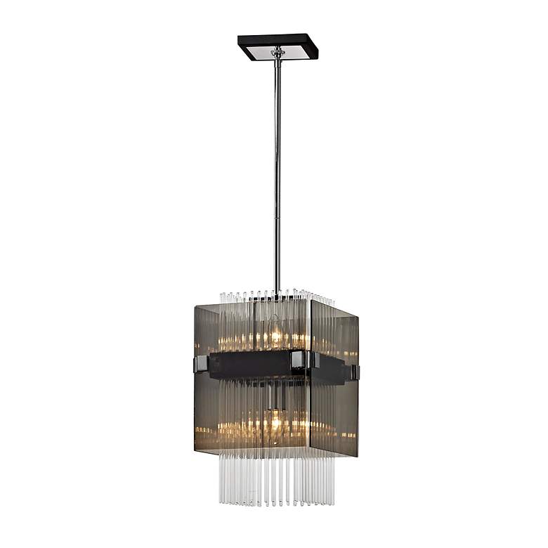 Image 3 Apollo 34 1/2"W Dark Bronze and Polished Chrome Chandelier more views