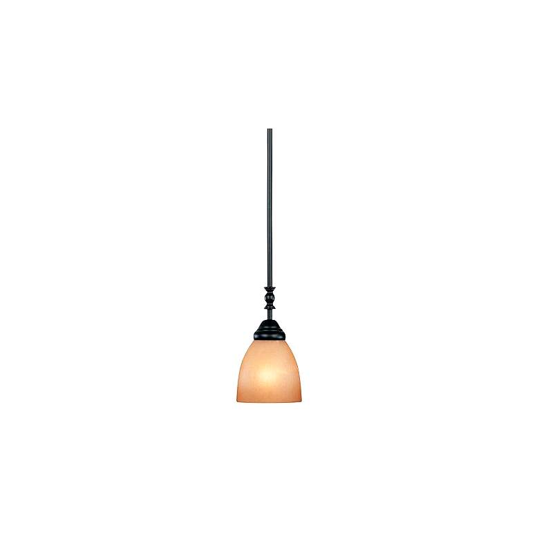 Image 3 Apollo 5-in Oil-Rubbed Bronze Mini Tinted Glass Bell Pendant