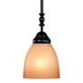4_Apollo 5-in Oil-Rubbed Bronze Mini Tinted Glass Bell Pendant more views