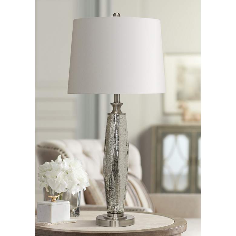 Image 1 Apollo Northbay 32" Modern Luxe Chrome and Mercury Glass Table Lamp