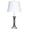 Apollo Pewter Table Lamp with White Shade