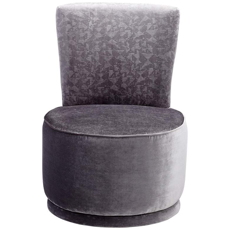 Image 1 Apostrophe Silver Velvet Armless Accent Chair