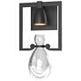 Apothecary 14.1" High Black Sconce With Clear Glass Shade
