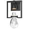 Apothecary 14.1" High Black Sconce With Clear Glass Shade