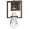 Apothecary 14.1" High Bronze Sconce With Clear Glass Shade