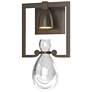 Apothecary 14.1" High Bronze Sconce With Clear Glass Shade