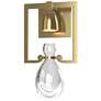 Apothecary 14.1" High Modern Brass Sconce With Clear Glass Shade