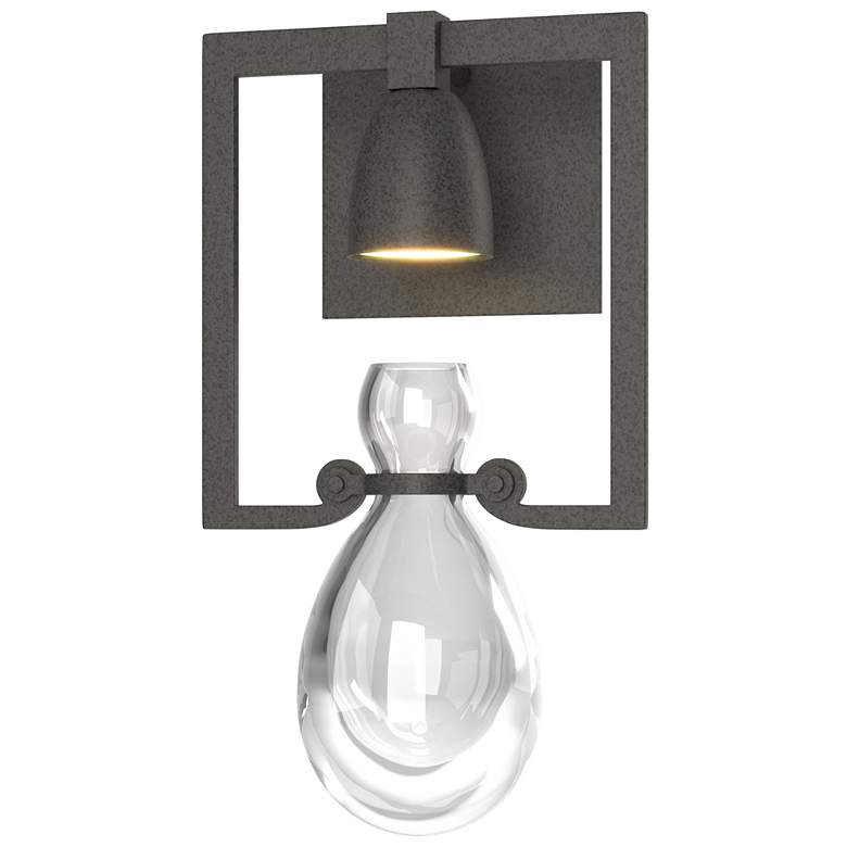Image 1 Apothecary 14.1 inch High Natural Iron Sconce With Clear Glass Shade