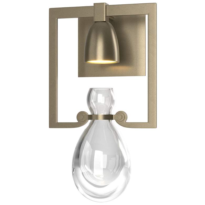 Image 1 Apothecary 14.1 inch High Soft Gold Sconce With Clear Glass Shade