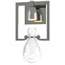Apothecary 14.1" High Sterling Sconce With Clear Glass Shade