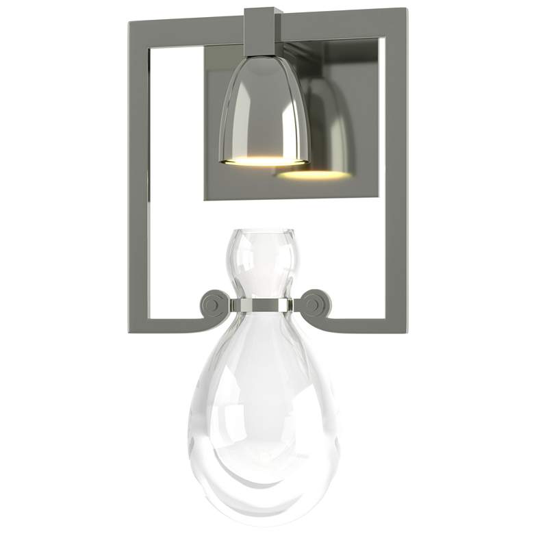 Image 1 Apothecary 14.1" High Sterling Sconce With Clear Glass Shade