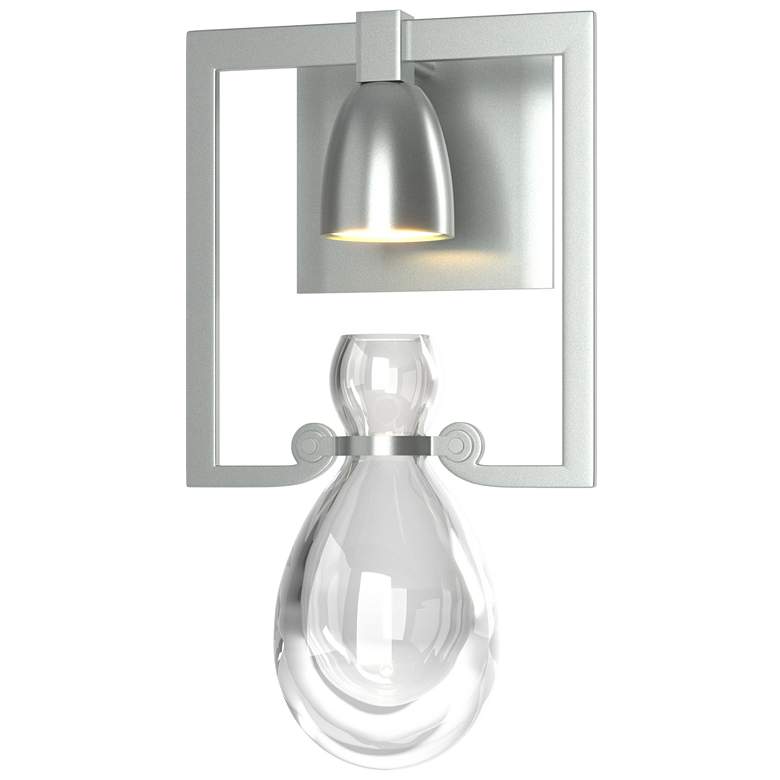 Image 1 Apothecary 14.1" High Vintage Platinum Sconce With Clear Glass Shade