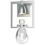 Apothecary 14.1" High Vintage Platinum Sconce With Clear Glass Shade