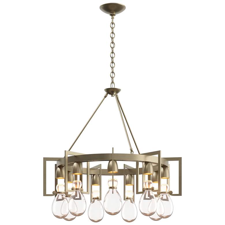 Image 1 Apothecary 34.9" Wide Circular Soft Gold Chandelier With Clear Glass