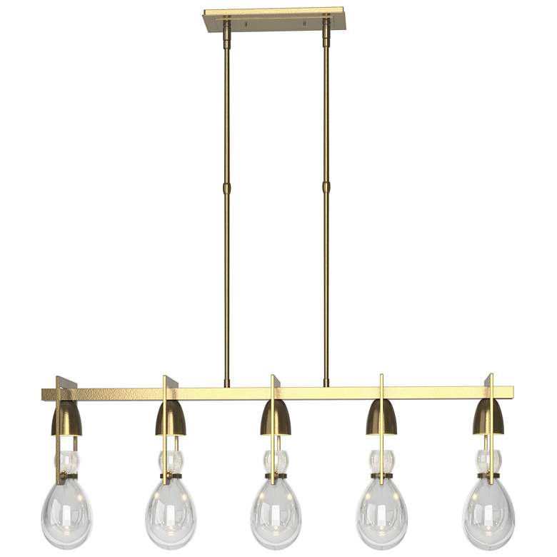 Image 1 Apothecary 40.5" Modern Brass Short Pendant With Clear Glass