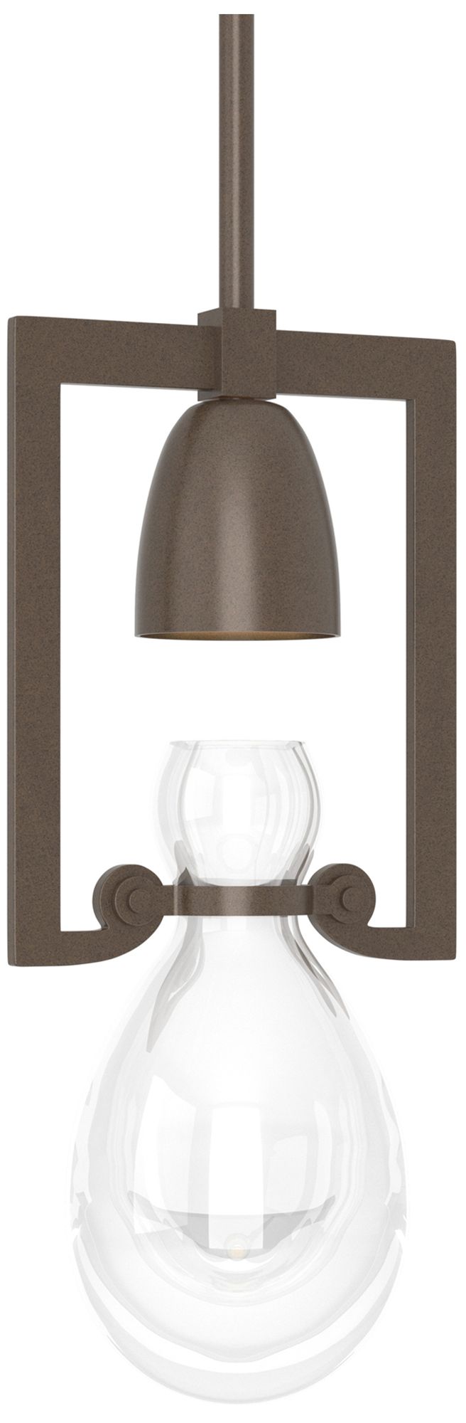 Apothecary 6" Wide Bronze Mini Pendant w/ Clear Glass