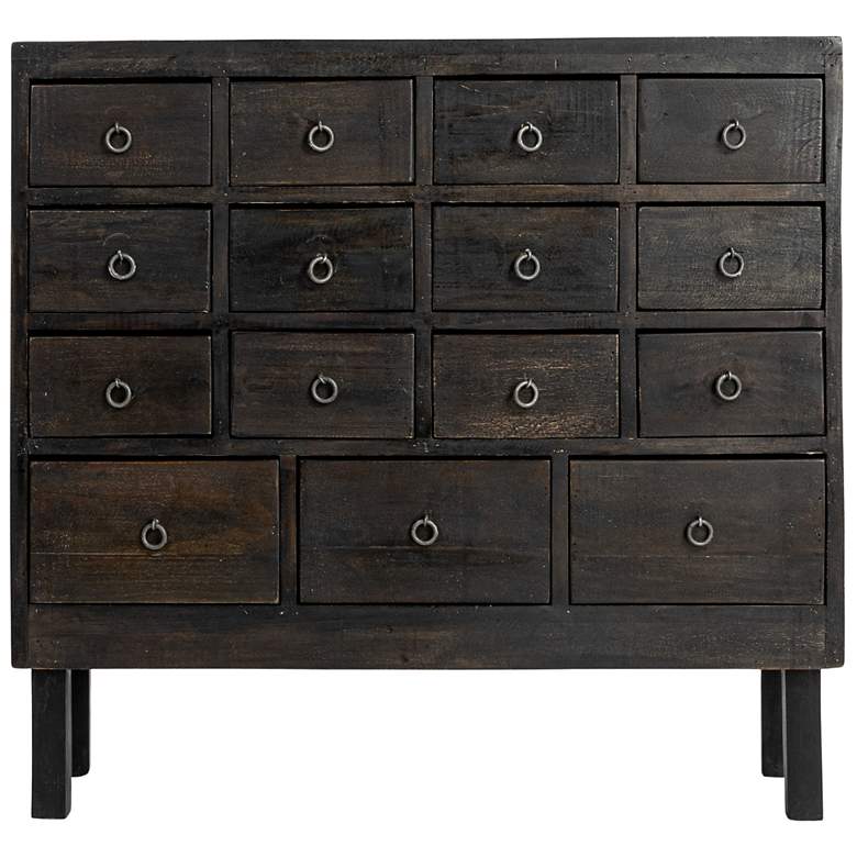 Image 7 Apothecary Cabinet with 15 Drawers, Black more views