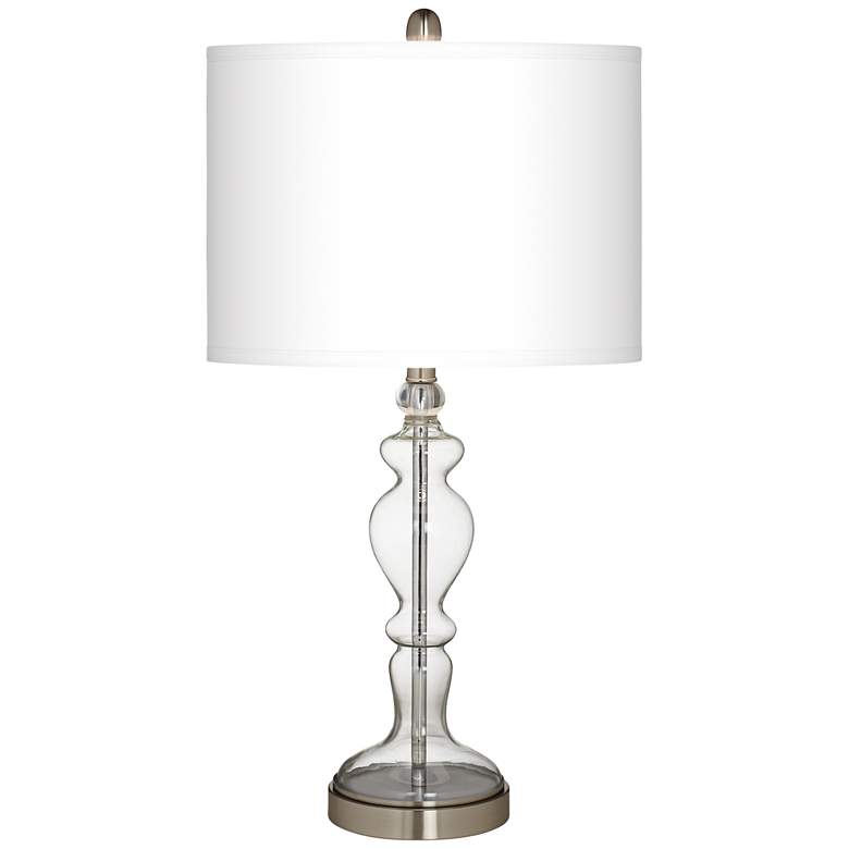 Image 3 Apothecary Clear Glass Table Lamp with Translucent Shade more views