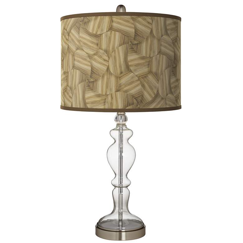 Image 1 Apothecary Clear Glass Table Lamp with Woodland Giclee Shade