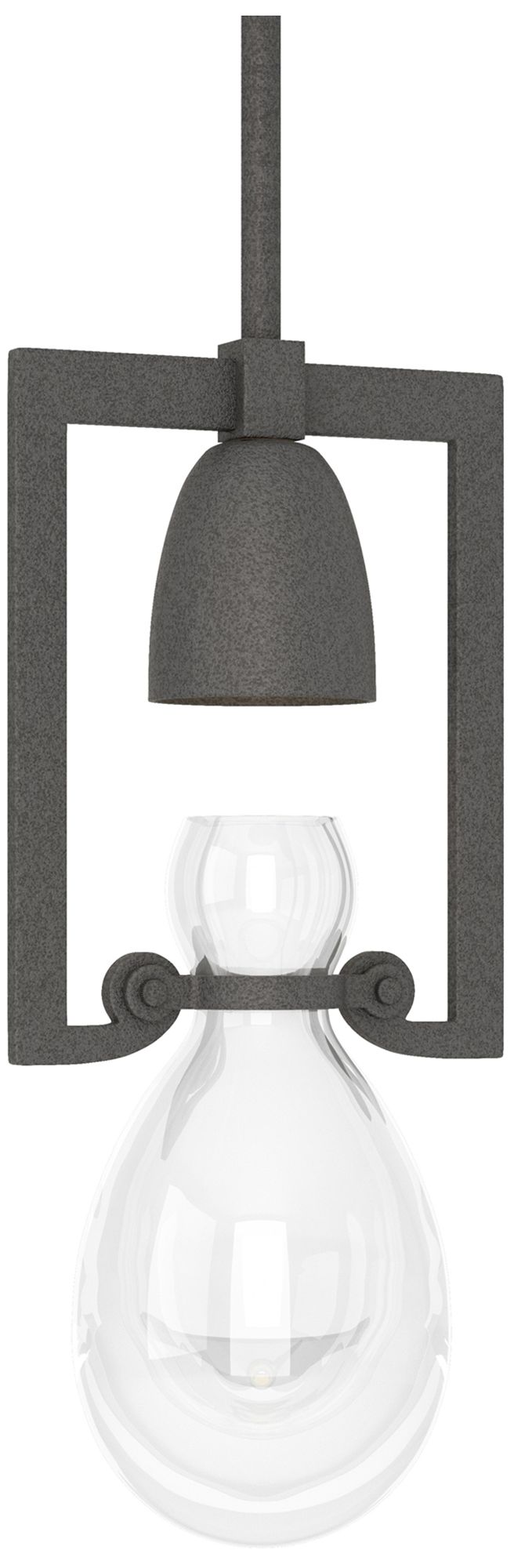Apothecary Mini Pendant - Natural Iron Finish - Clear Glass - Made to Order