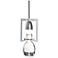 Apothecary Mini Pendant - Vintage Platinum Finish - Clear Glass