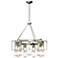 Apothecary Sterling Circular Chandelier With Clear Glass