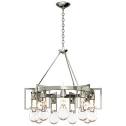 Apothecary Sterling Circular Chandelier With Clear Glass