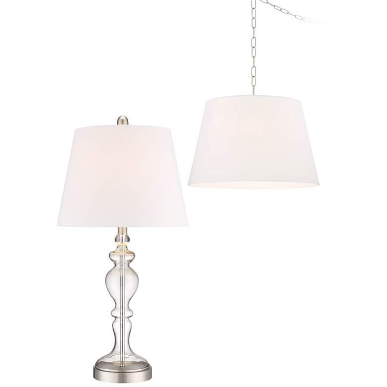 Image 1 Apothecary Urn Table Lamp and Swag Pendant Lighting Set