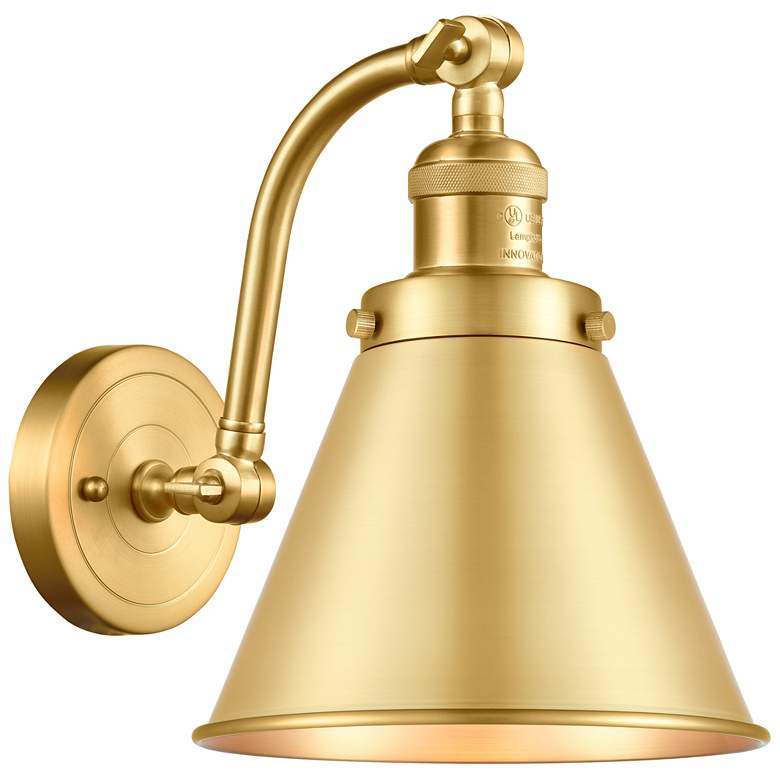 Image 1 Appalachian 11 1/2" High Satin Gold Wall Sconce