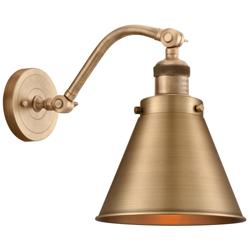 Appalachian 11 1/2"H Brushed Brass Adjustable Wall Sconce