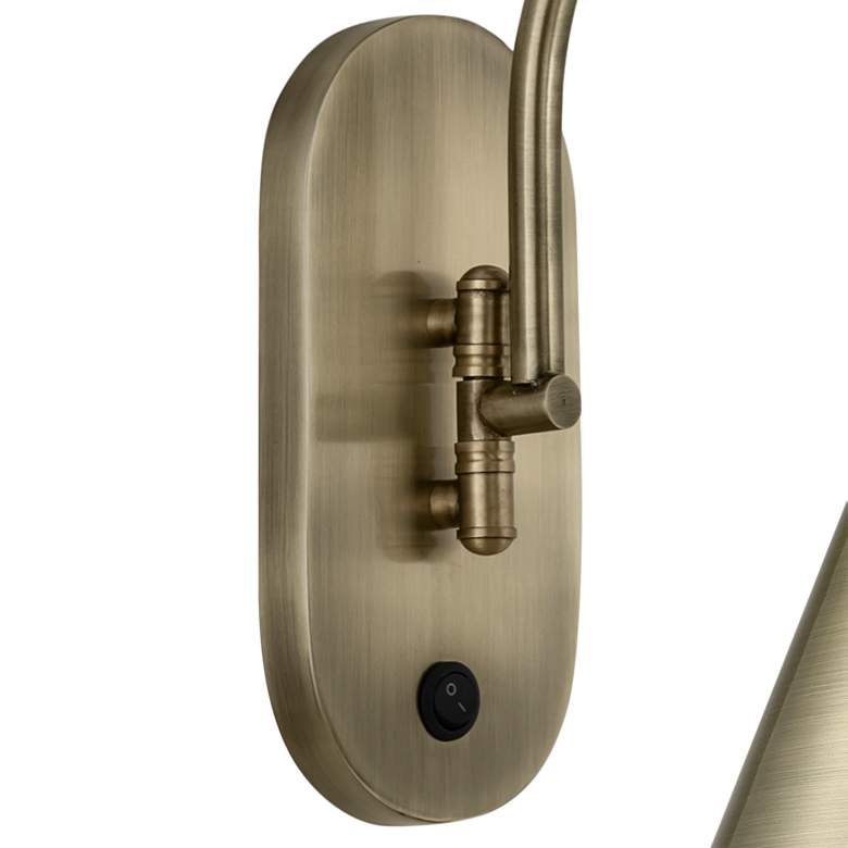Image 3 Appalachian 13" High Antique Brass Metal Wall Sconce more views