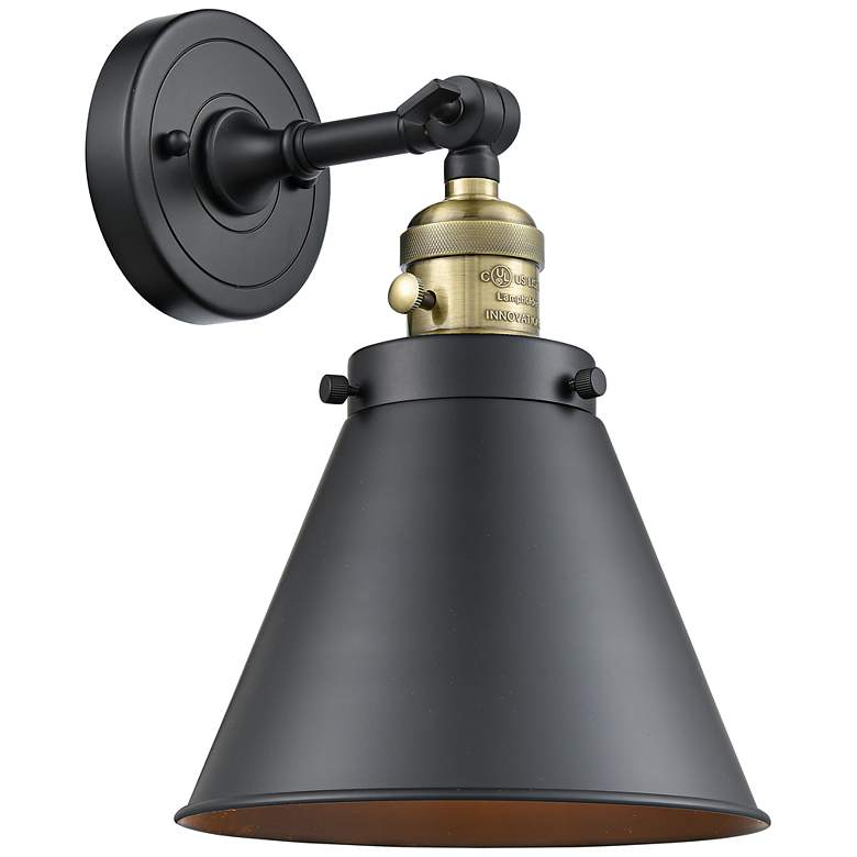 Image 1 Appalachian 13" High Black Antique Brass LED Wall Sconce