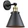 Appalachian 13" High Black Antique Brass Wall Sconce