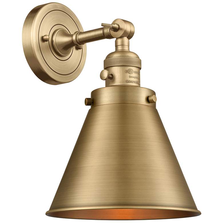 Image 1 Appalachian 13" High Brushed Brass Wall Sconce