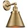 Appalachian 13" High Brushed Brass Wall Sconce