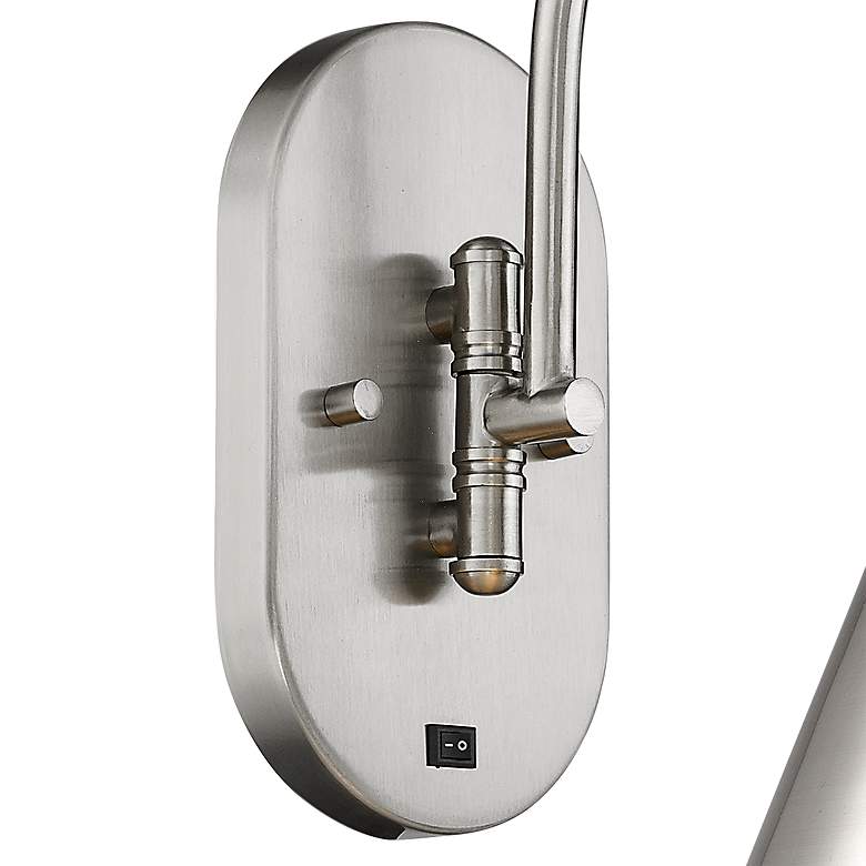 Image 3 Appalachian 13" High Brushed Satin Nickel Metal Wall Sconce more views