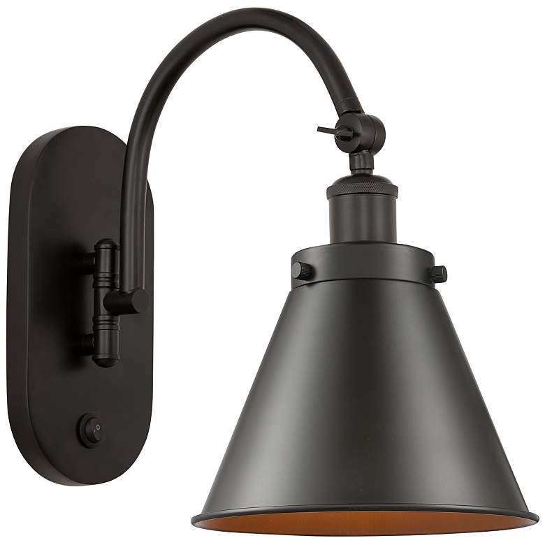 Image 1 Appalachian 13" High Oil-Rubbed Bronze Metal Wall Sconce