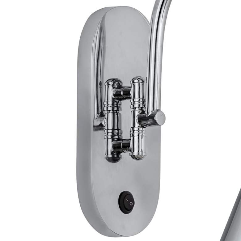 Image 3 Appalachian 13" High Polished Chrome Metal Wall Sconce more views
