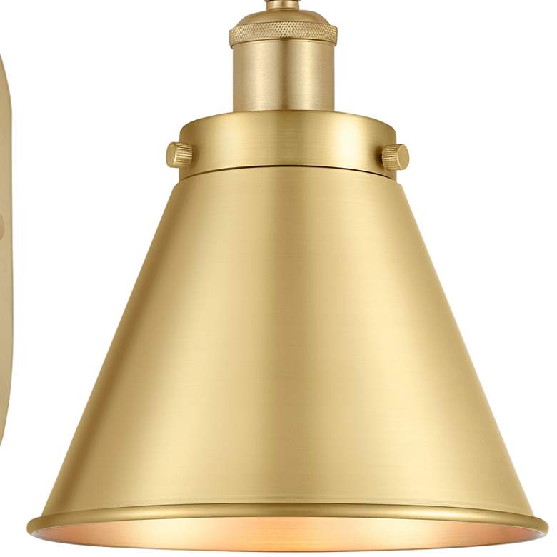 Image 2 Appalachian 13" High Satin Gold Metal Wall Sconce more views