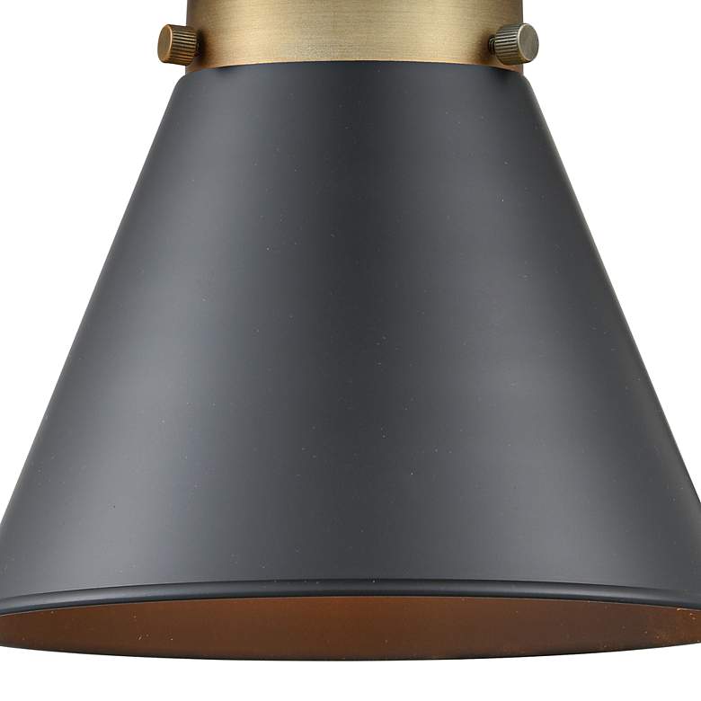 Image 2 Appalachian 13"H Brushed Brass Wall Sconce with Black Shade more views