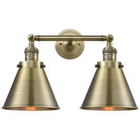 Appalachian 18" 2-Light Antique Brass Bath Light w/ Antique Brass Shad Appalachian 18" 2-Light Antique Brass Bath Light w/ Antique Brass Shad