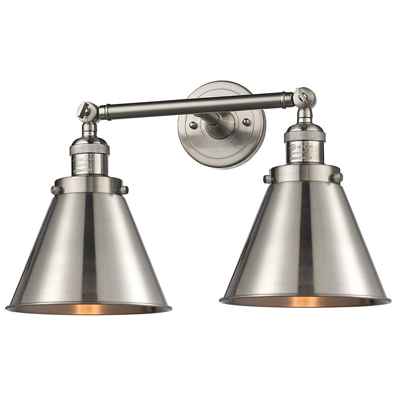 Image 1 Appalachian 18" 2-Light Brushed Satin Nickel Tiltable Bath Light